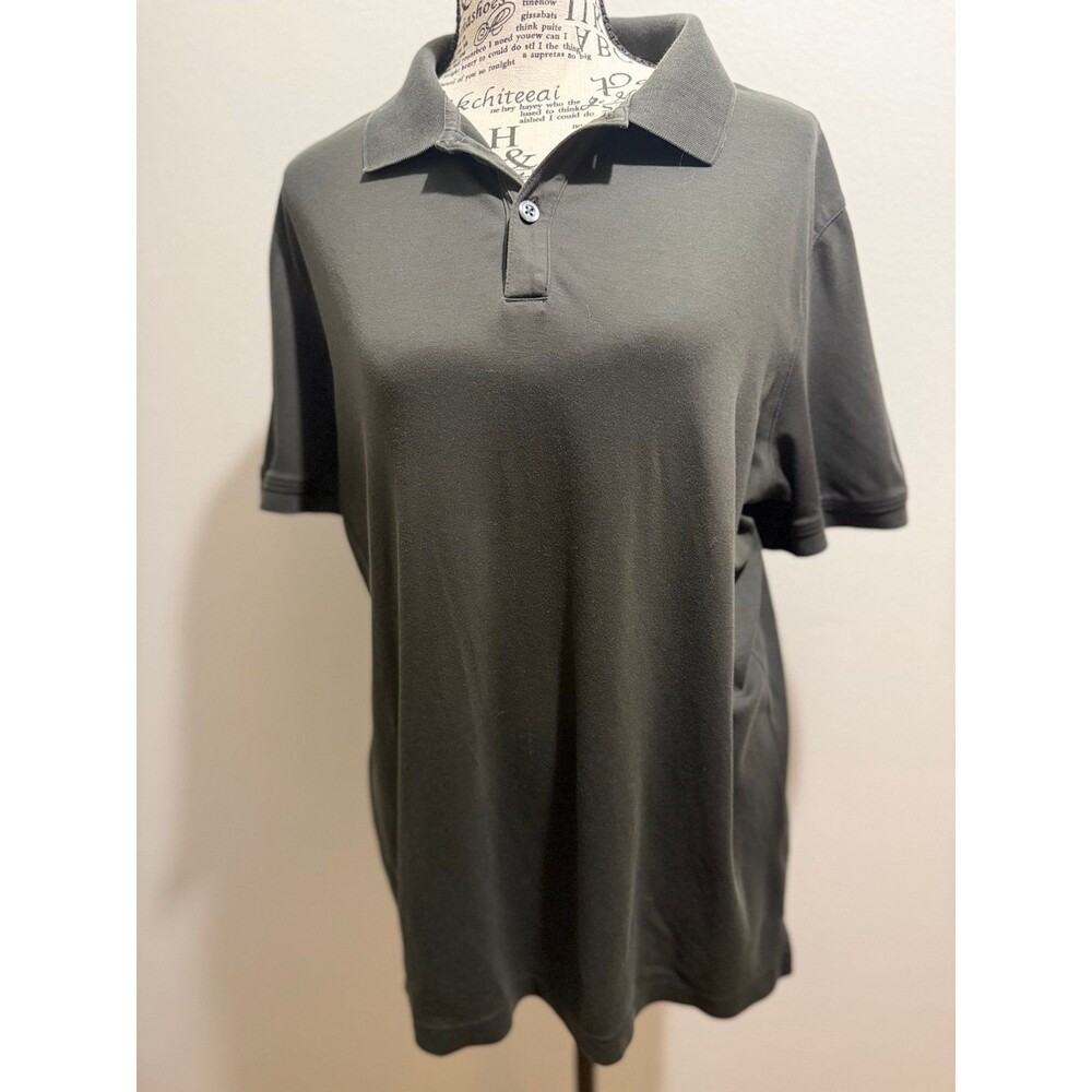 Banana Republic Luxury Touch Standard Fit Polo Shirt Dark Gray L